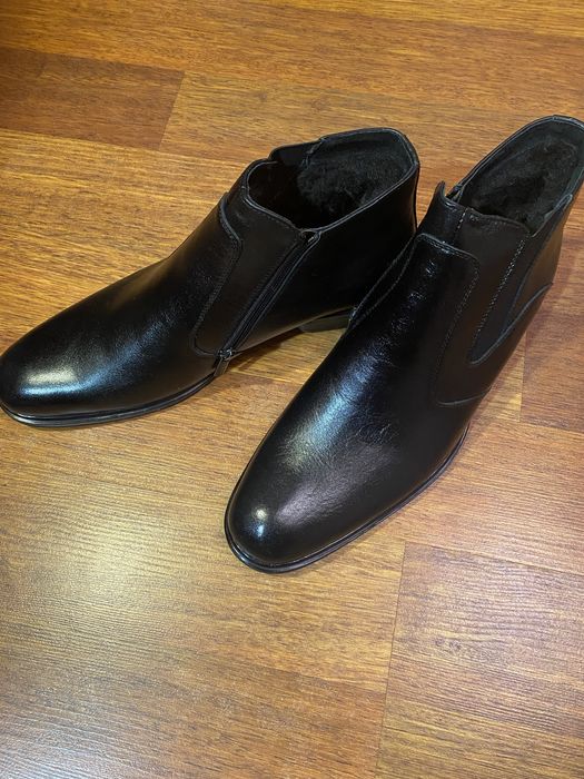 Шкіряні зимові класичні чоловічі ботинки