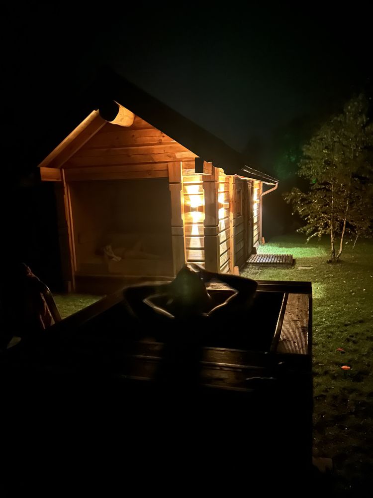 Domek Mazury, całoroczny dom z bala, sauna, balia na wyłączność