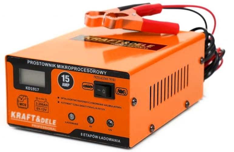 KRAFT&DELE Prostownik Mikroprocesorowy Akumulatorowy 6v / 12v KD1917