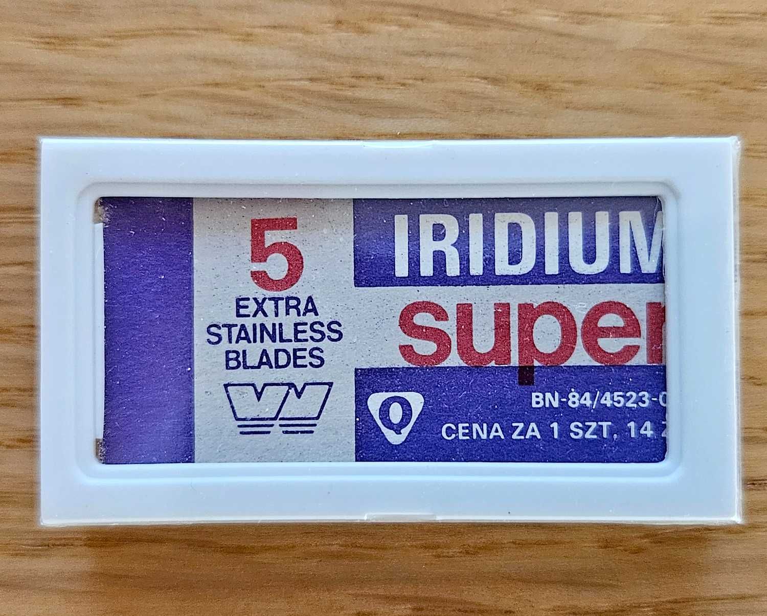 Żyletki IRIDIUM SUPER ,nowe, PRL, 8x5 szt.