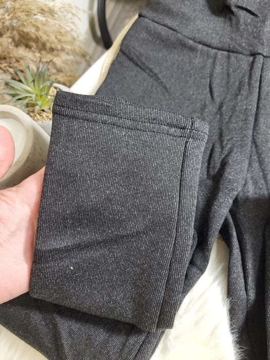 Якісні лосини в рубчик на білому флісі, лосіни термо теплі зимові