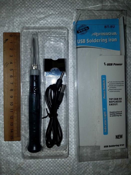 USB паяльник від павербанки 5В 8 Вт змінне жало
