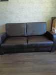 Sofa z ekoskóry z funkcją spania