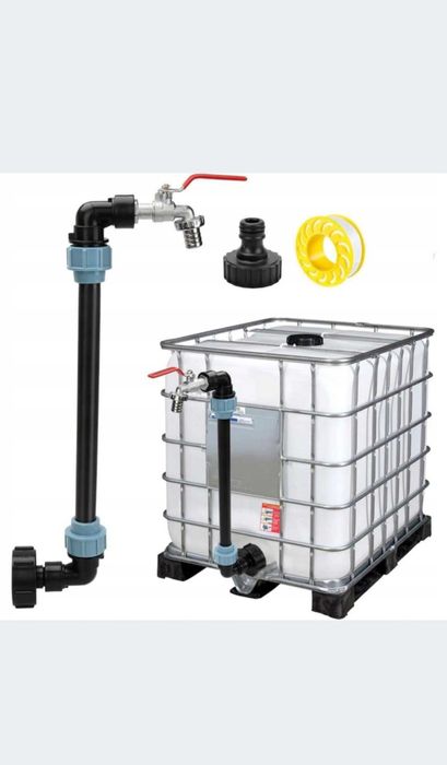 Zestaw akcesoriów do zbiorników IBC mauzerów, na deszczówką KOMPLET !!