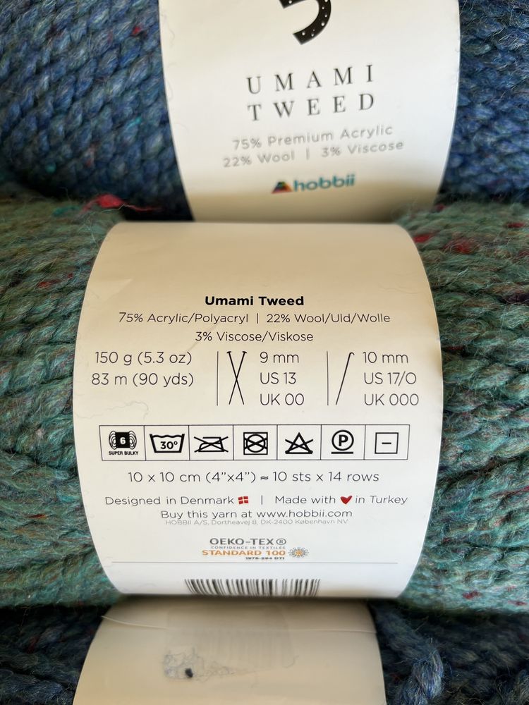 Wloczka 3 motki umami tweed