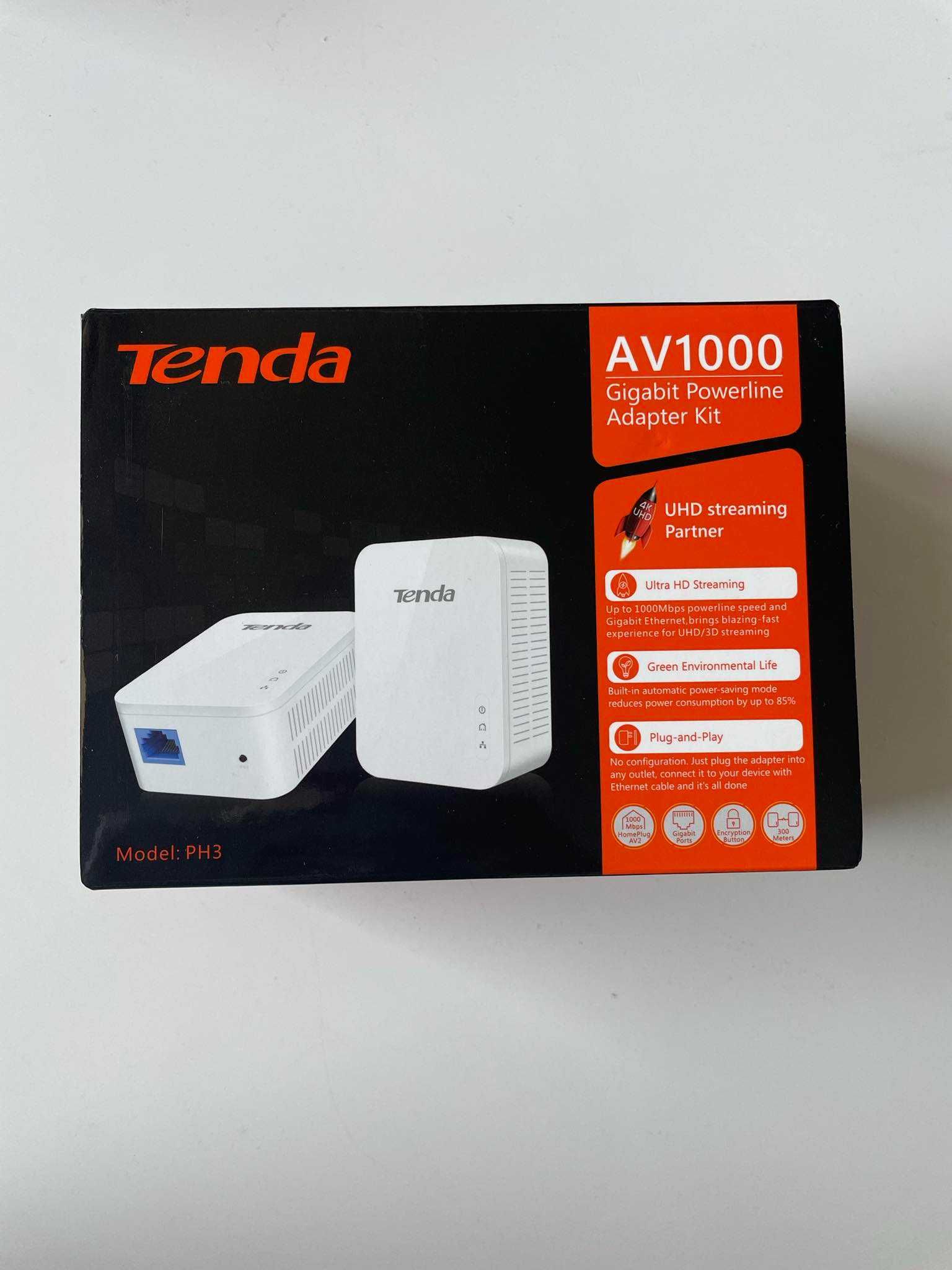 Adapter sieciowy Tenda AV1000. Internet przez sieć elektryczną w domu.