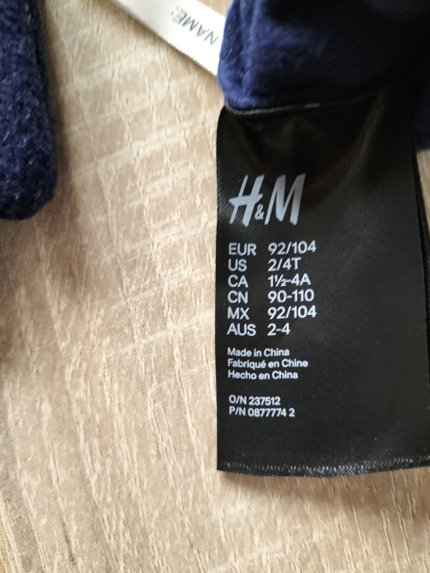 Rękawiczki H&M rozmiar 92-104