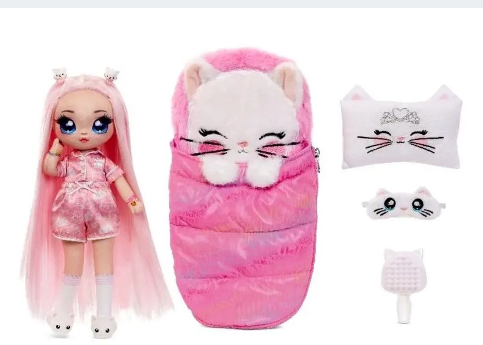 NaNaNa Surprise Teens Lalka MILA ROSE PiżamaParty,miękka lalka premium