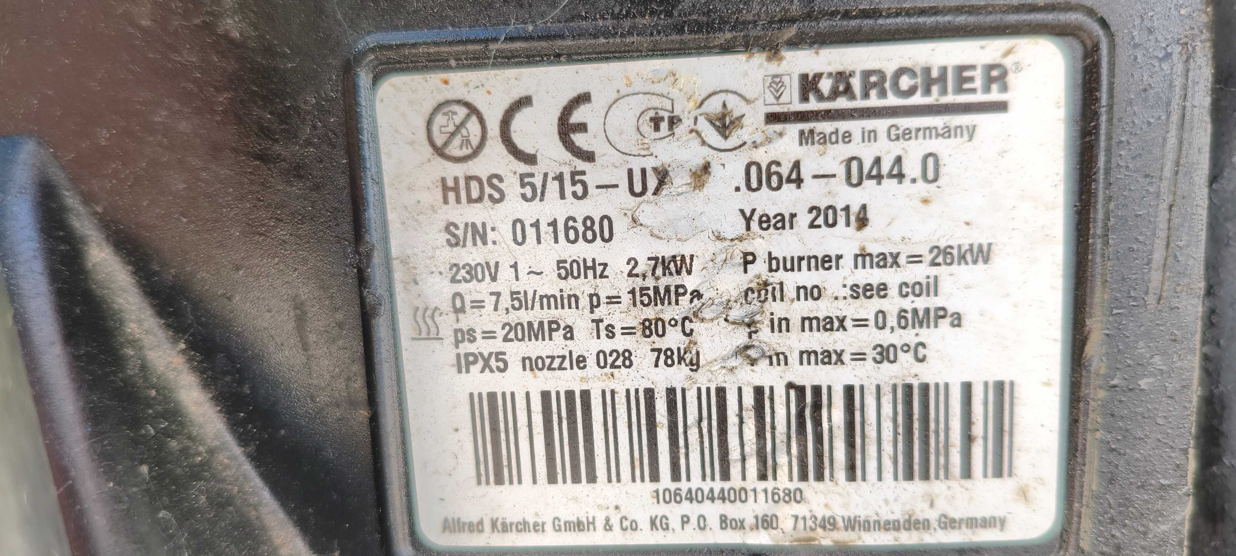 Myjka ciśnieniowa Karcher HDS 5/15 UX