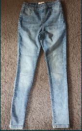 Spodnie jeansowe dzwony szerokie bojówki 158 Reserved