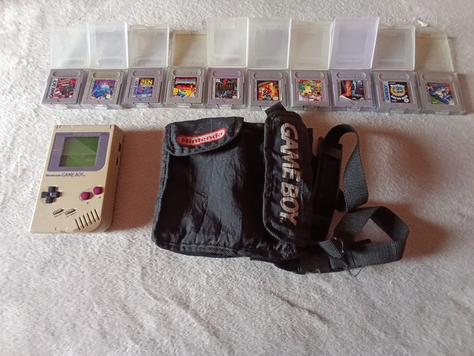 Gameboy original com jogos