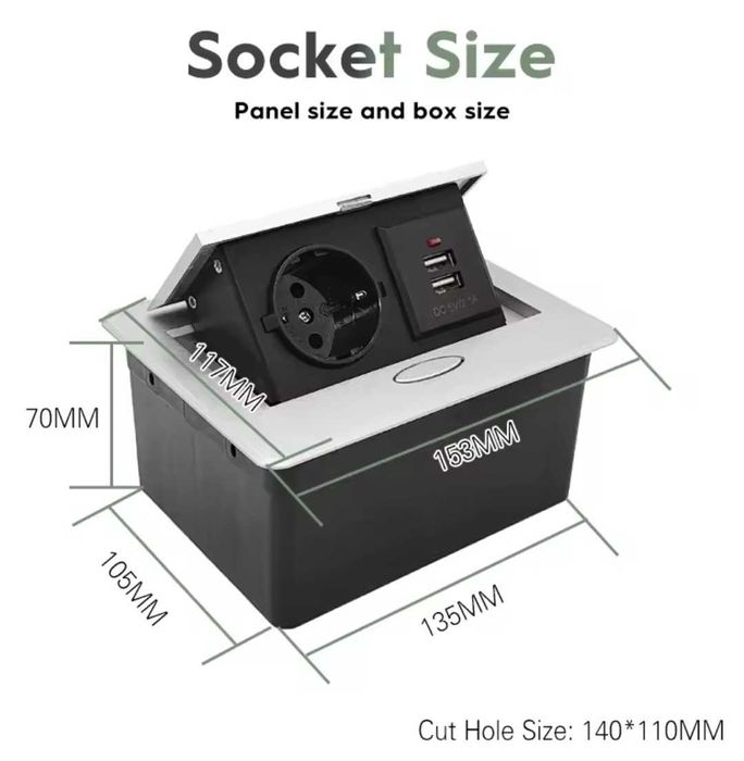 Вбудована подвійна розетка