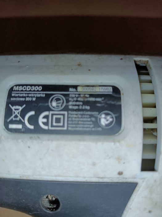 Wkrętarko wiertarka sieciowa 300w