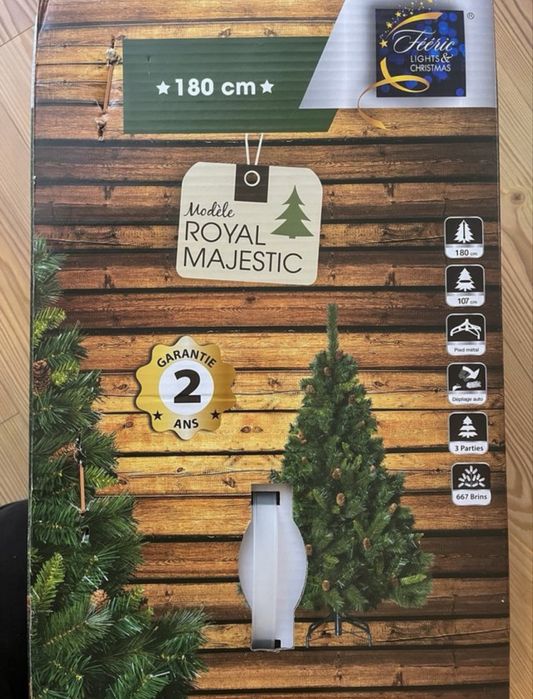 Arvore de Natal 180cm com pinhas