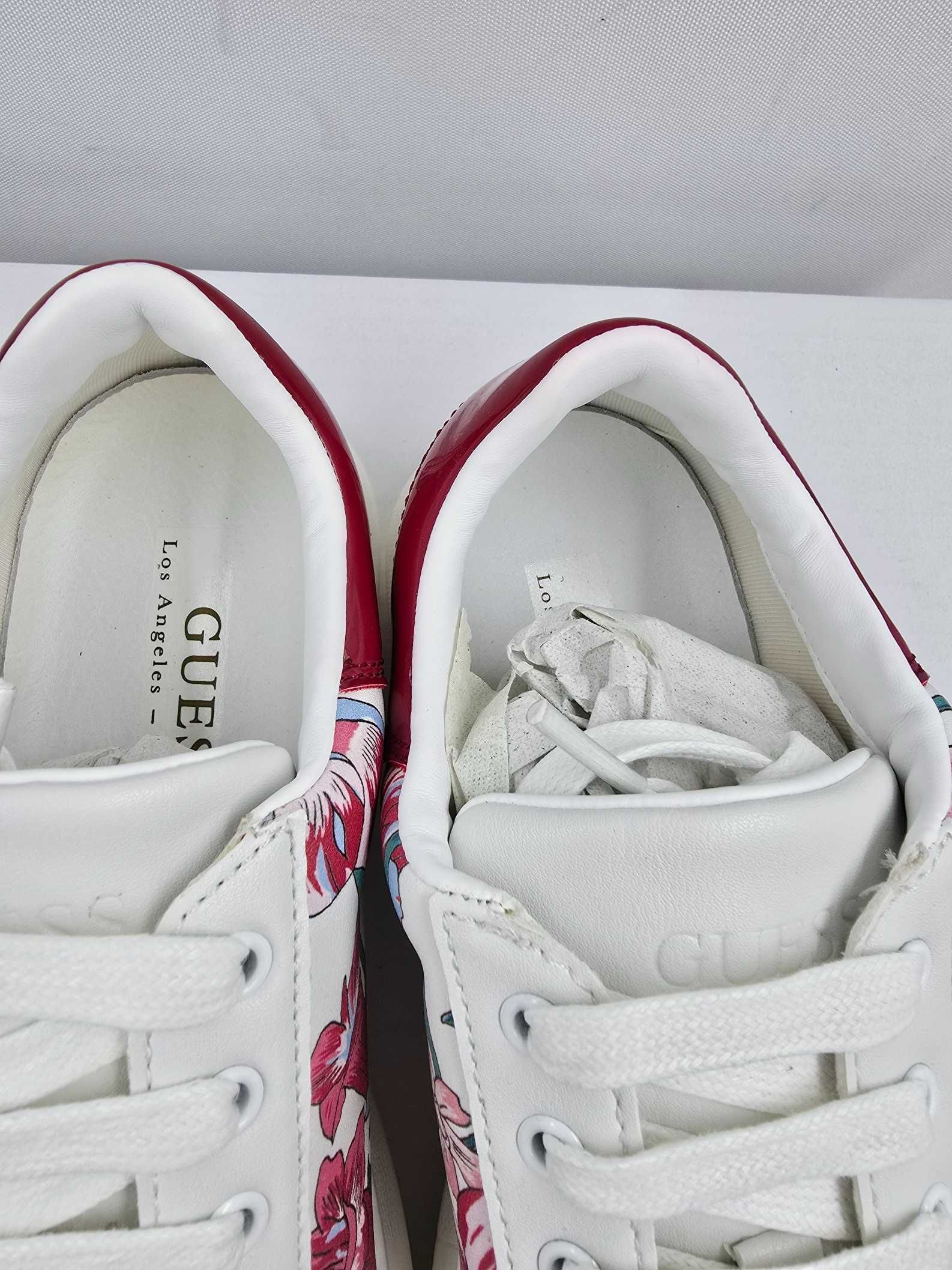 Sneakersy ze skóry kolorowe  GUESS Salerno platforma R.37 GU14SS