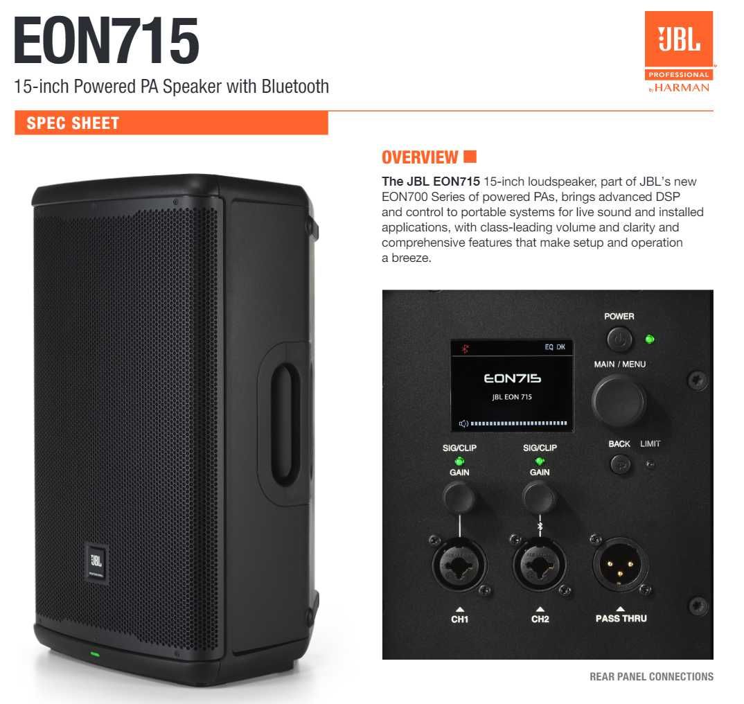 JBL EON 715 NOVAS por estrear, garantia de 3 anos e fatura em seu nome