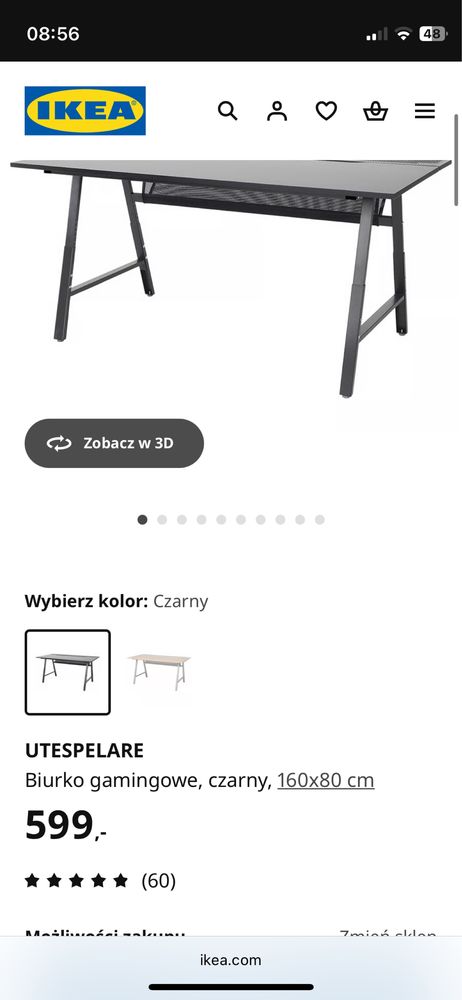 Biurko ikea regulowane