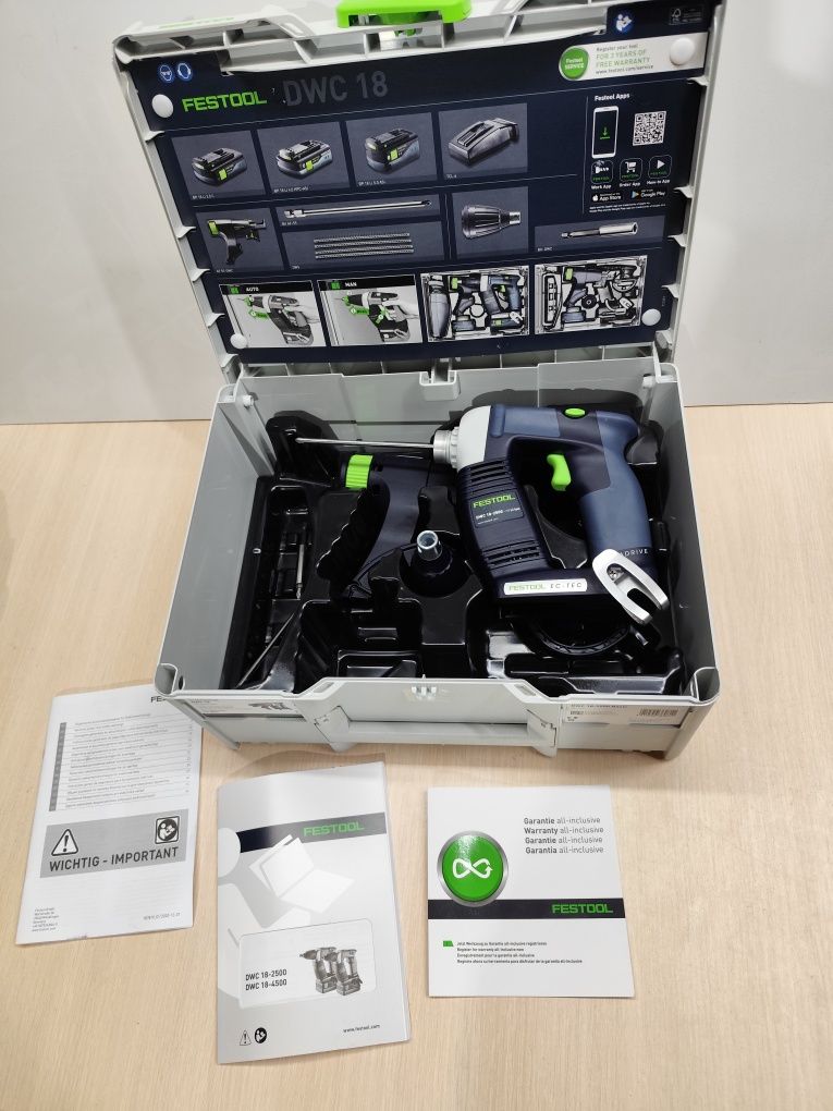 Festool DWC 18-2500 + AF 55-DWC стрічковий шуруповерт Фестул оригінал