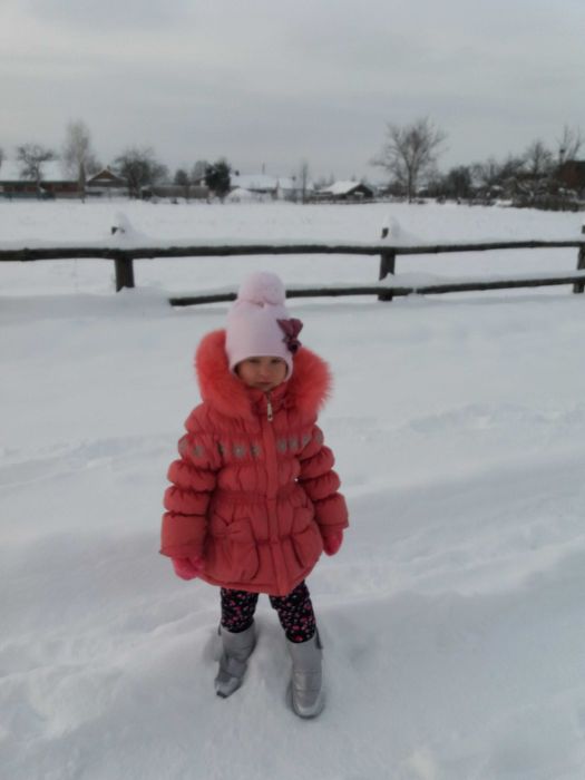 Куртка зимняя с комбинезоном на девочку 116