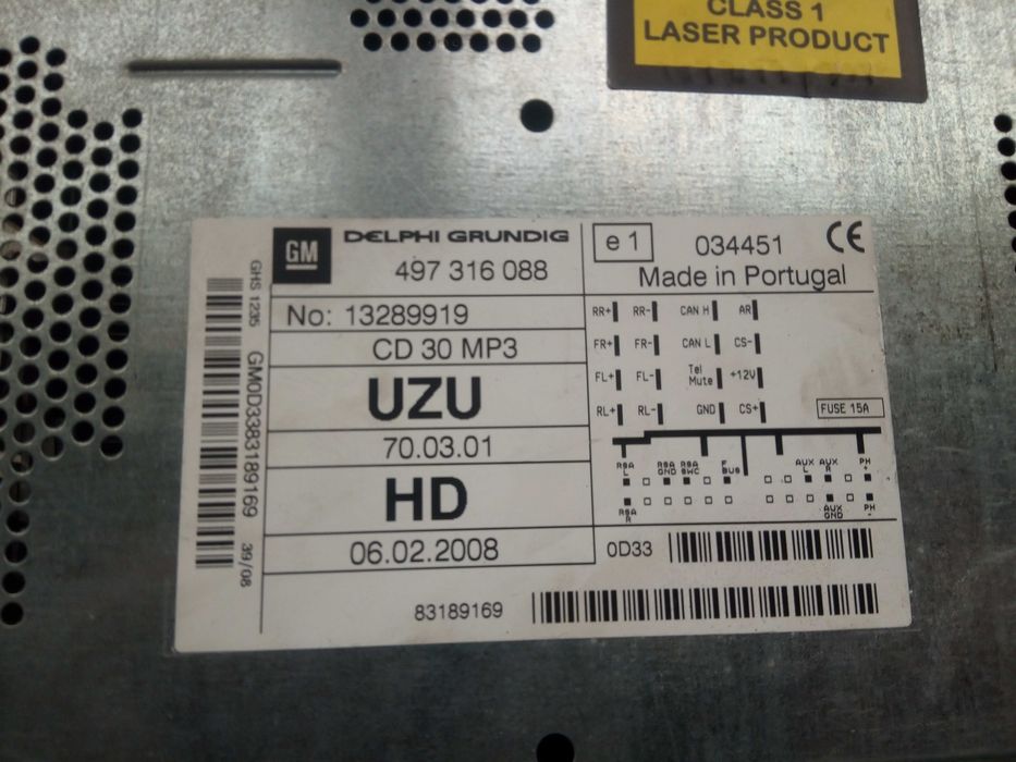 Rádio / auto-rádio OPEL Astra H Hatchback (L48)