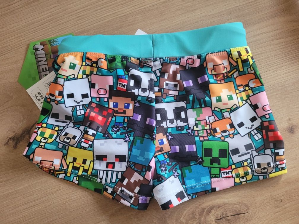 Kąpielówki chłopięce spodenki do kąpieli 110 smyk cool club minecraft