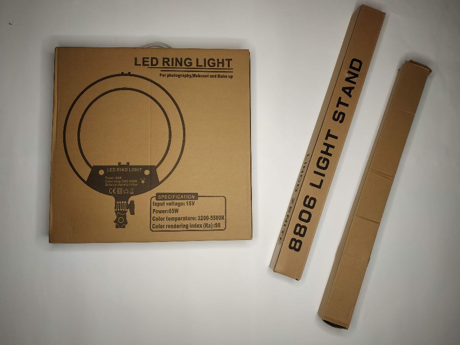 Максимальная комплектация - Большая кольцевая лампа 45cm/65W LED