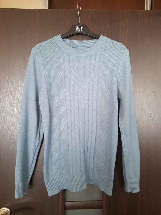 Sweter damski błękitny miękki miły wiskoza