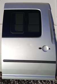 Drzwi Volkswagen Caddy lewe prawe przesuwne srebrne LA7W szyba