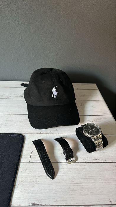 Relógio tommy hilfiger e chapéu ralph lauren