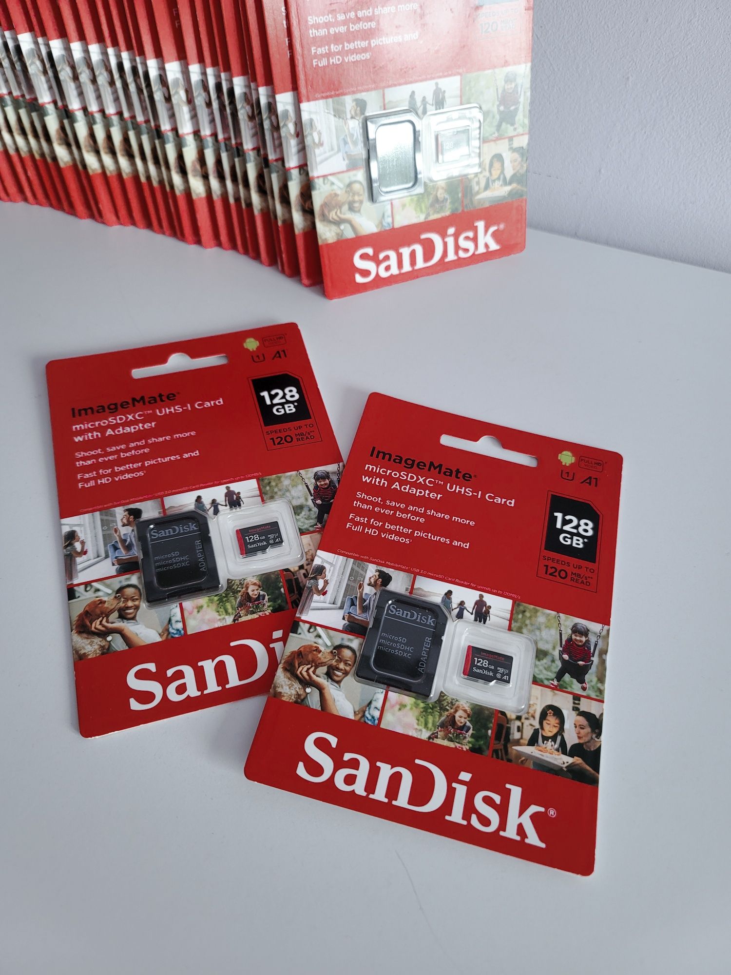 Карта пам'яті 128Gb SanDisk + адаптер 120Mb/s