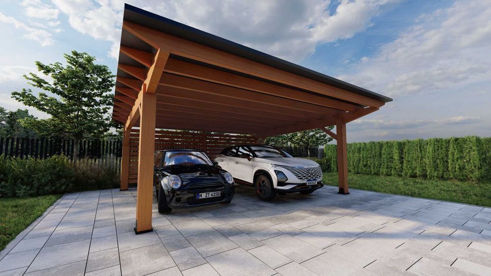 Wiata garażowa drewniana Sevilla 6M