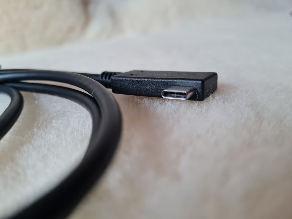 Kabel usb-c na usb-c usb c podwójne czarny dwustronny