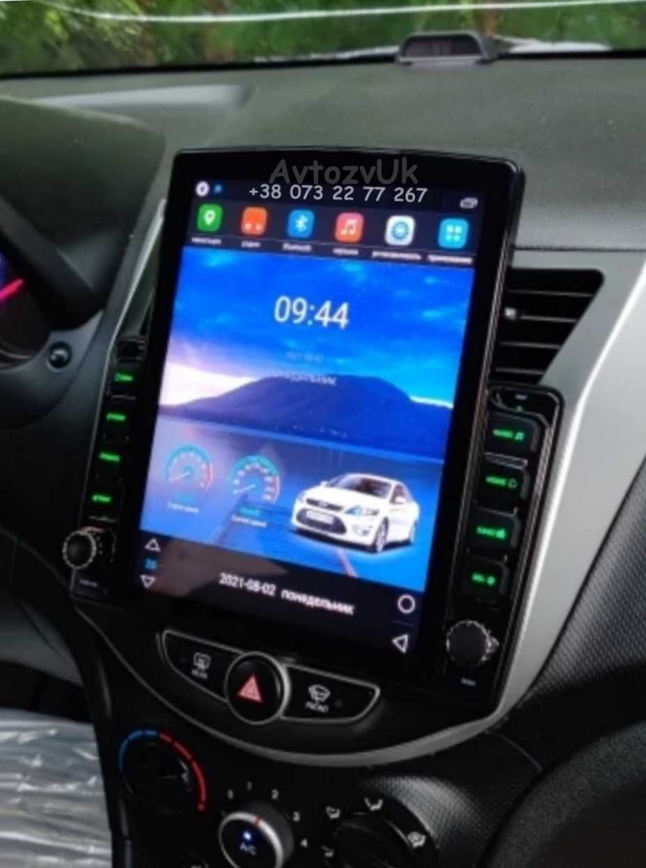 Магнитола ACCENT Hyundai Verna Solaris GPS TV 2 din CarPlay Android 14