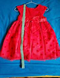 Czerwona sukienka 86cm