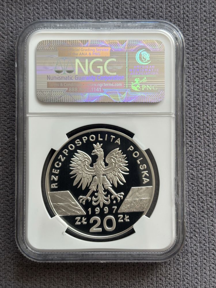 Jelonek Rogacz 20 zl z 1997 roku Pf69 Ultra cameo
