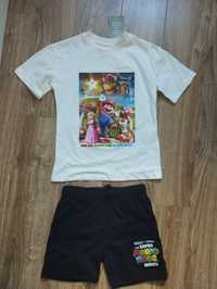 H&M komplet chlopiecy Super Mario Bros t shirt spodenki 122