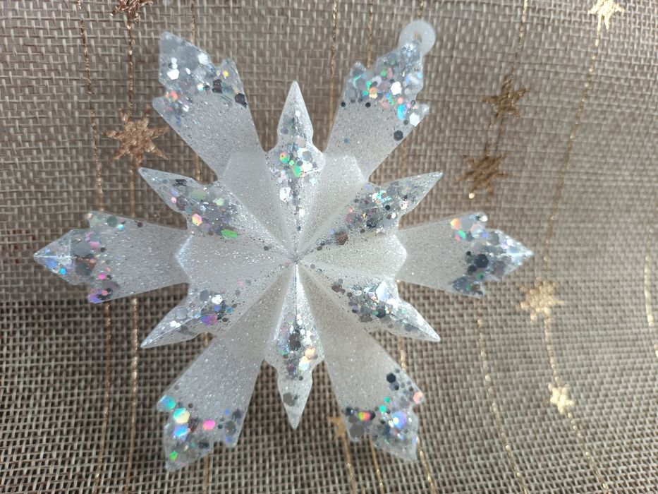 Ozdoba choinkowa zawieszka gwiazda święta handmade