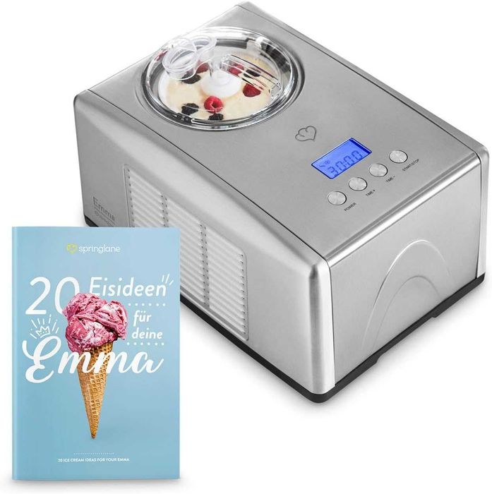 Maszyna do lodów Emma ze stali nierdzewnej. Nowa. Pojemność 1,5 l.