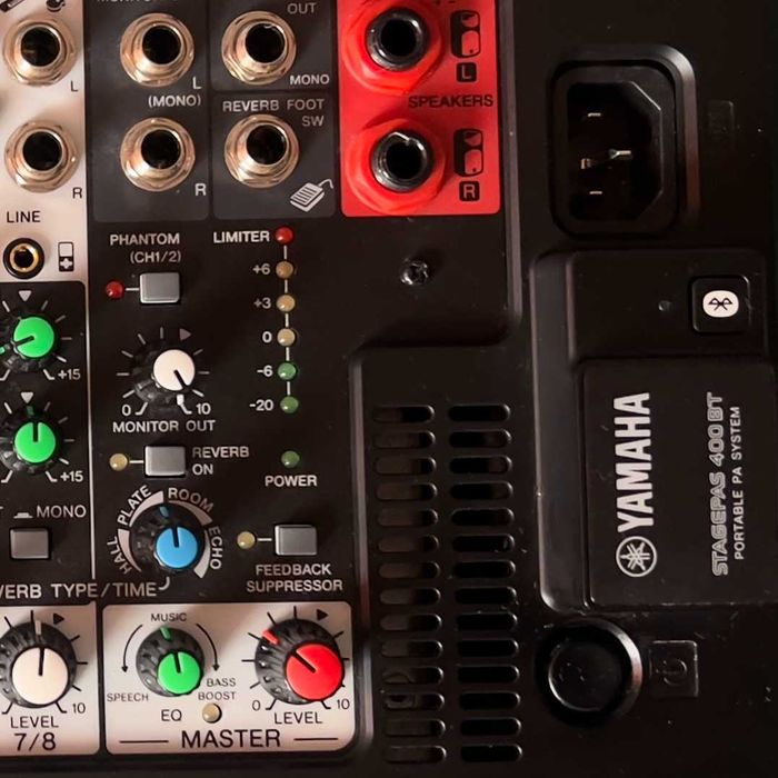 Przenośny system PA Yamaha STAGEPAS 400BT kolumny+mikser+kable
