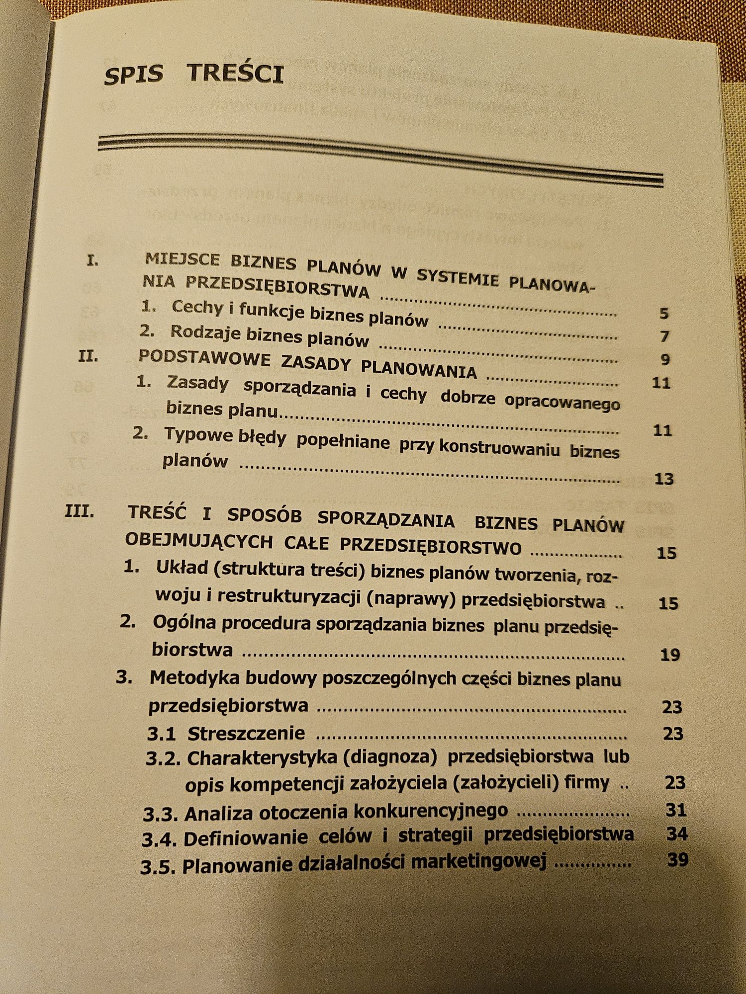 Zasady i techniki sporządzania biznes planów