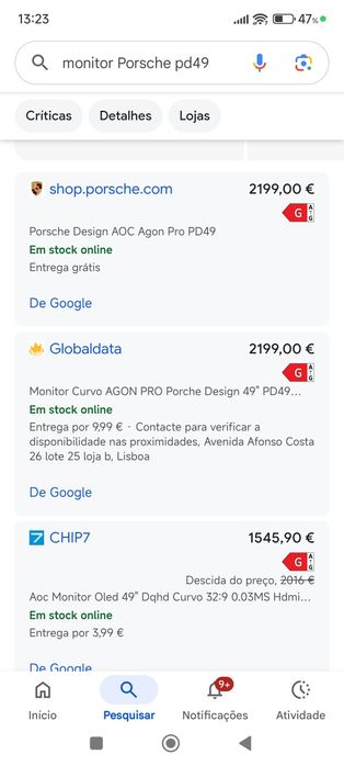 Monitor Porsche design PD49