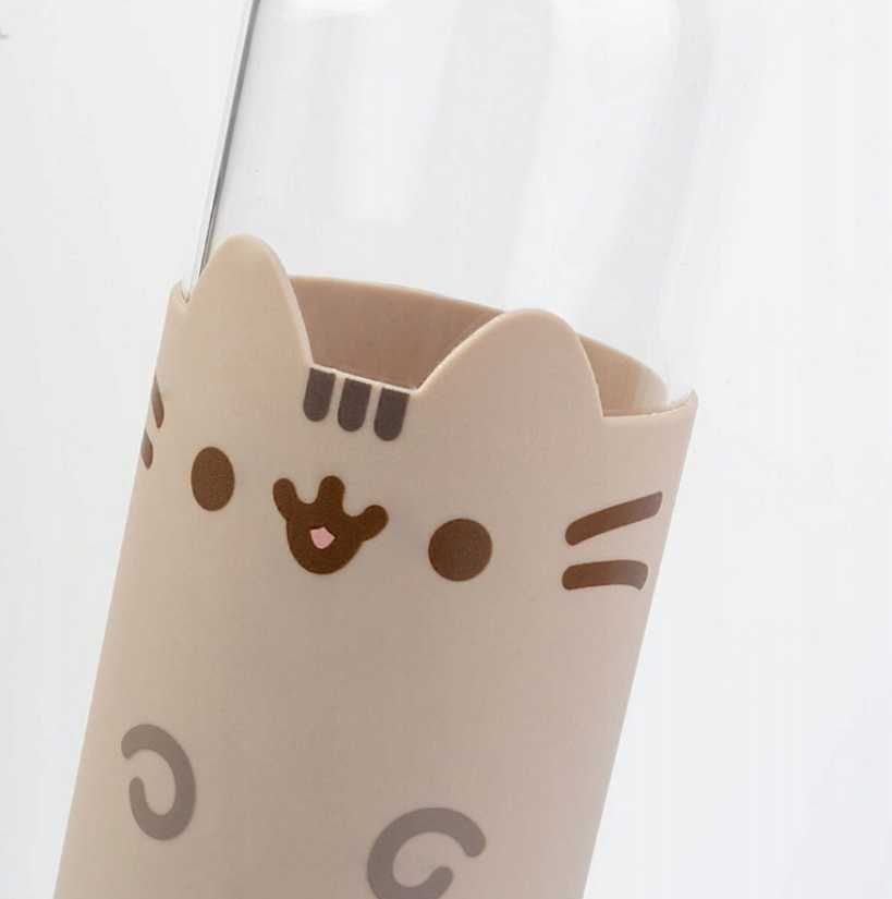 Butelka szklana Pusheen kotek Puszin bidon dziecka na wodę do szkoły