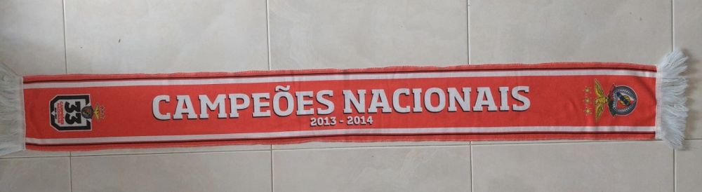 cachecol Benfica campeao assinaturas dos jogadores