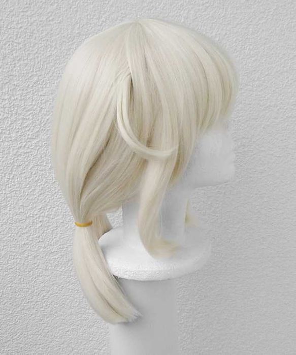 Klee Genshin Impact blond platynowa krótka peruka wig cosplay