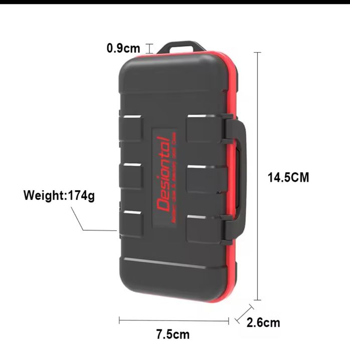 Desontial-duže pancerne etui na karty pamięci/baterie/akumulatory