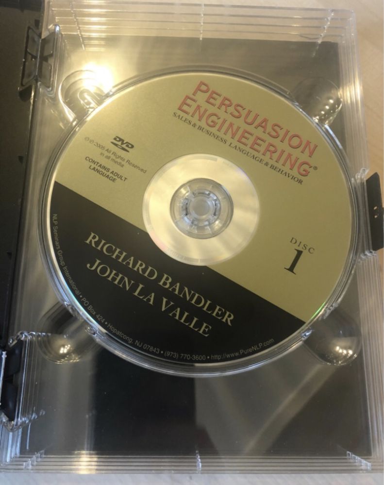 Persuasion Engieneering Richard Bandler, J Valle 8 płyt DVD