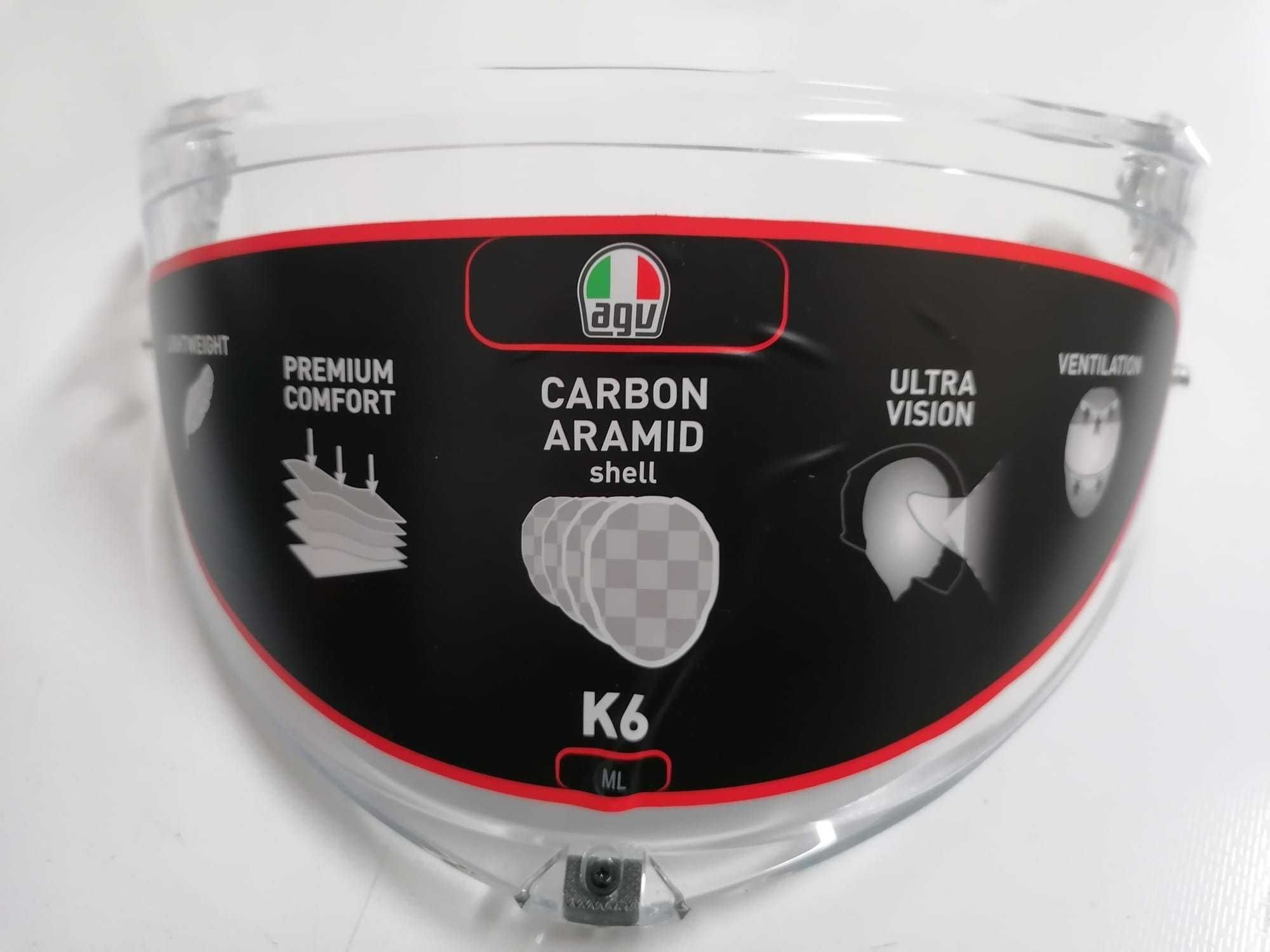 Capacete AGV com Auricular Bluetooth + Viseira Extra para o Sol - Novo