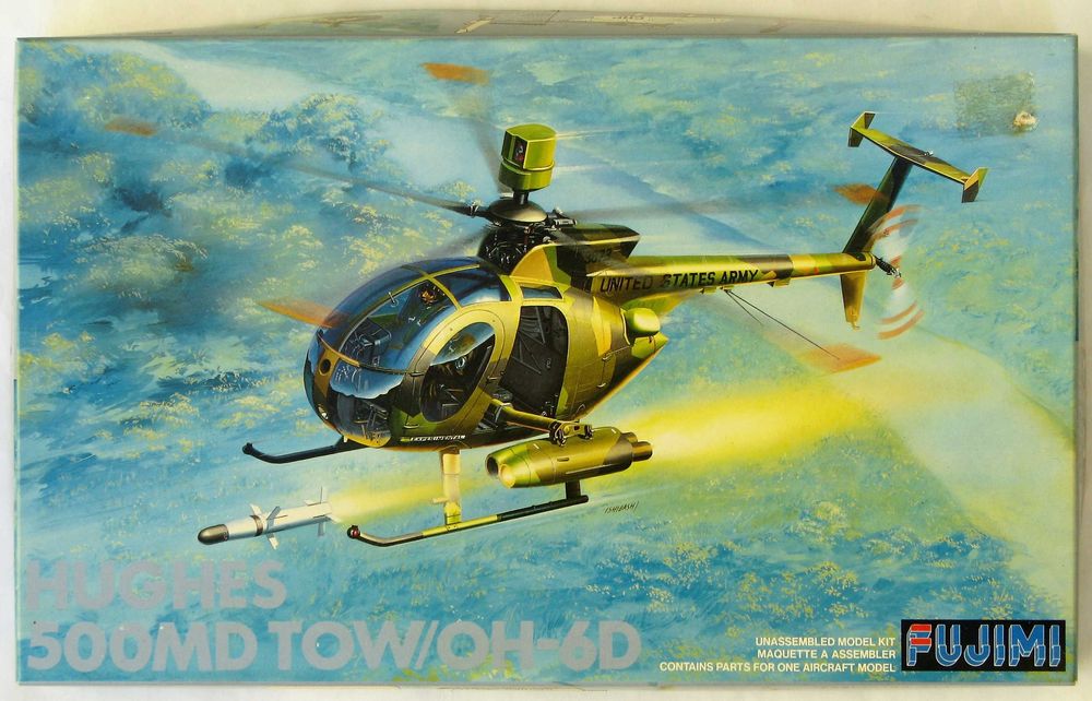 Kits Helicópteros AH-6A 1/72 Italeri, Hughes 500MD OH-6D 1/48 Fujimi