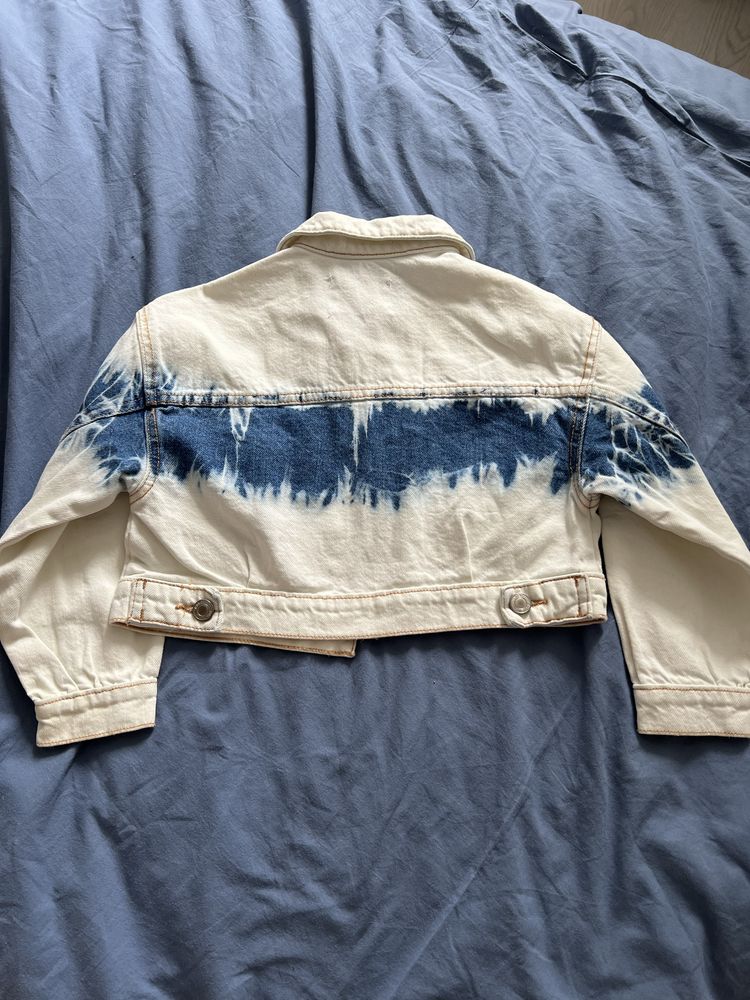Джинсовый укороченный пиджак для девочки Zara 120 см