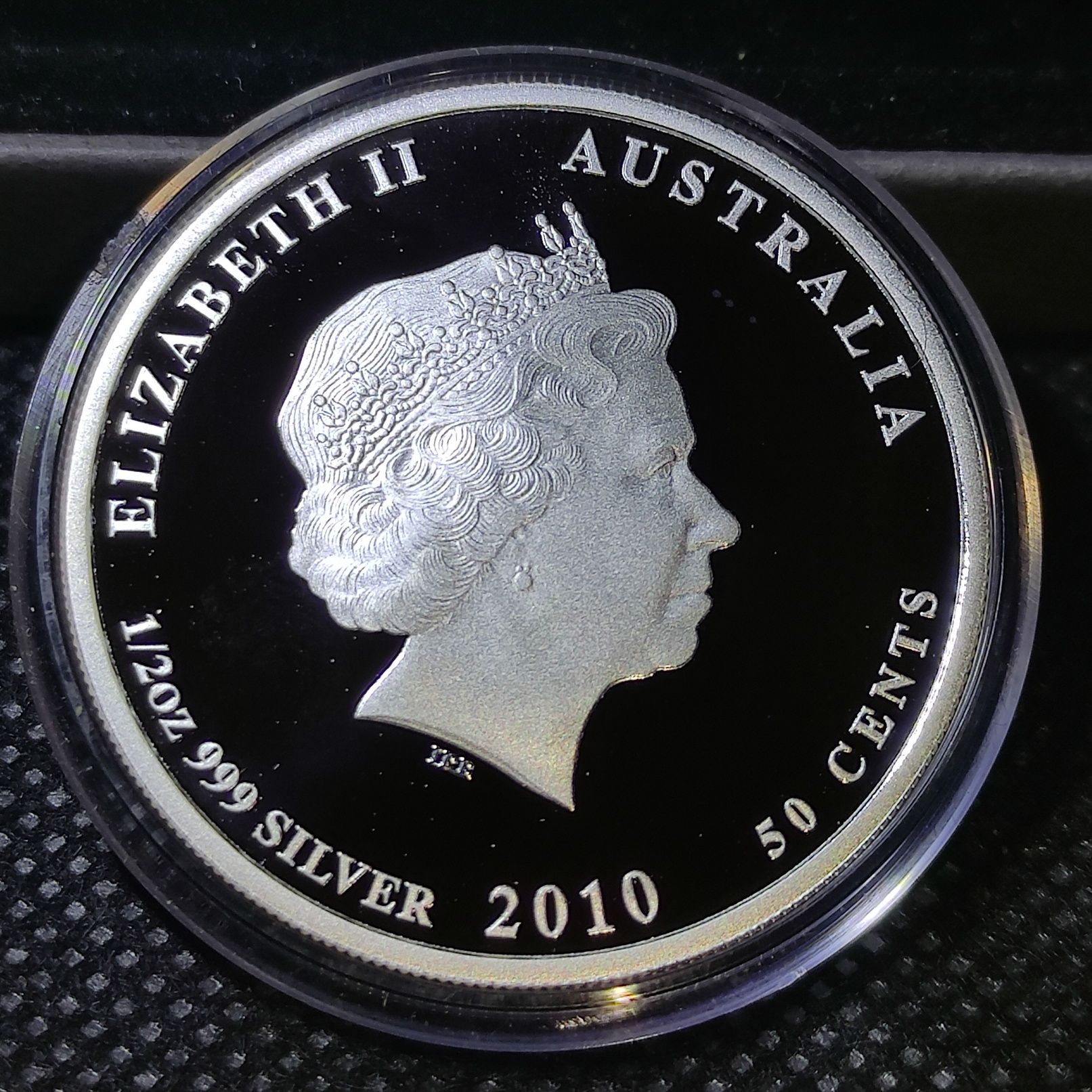 Серебряная монета мурена 50 центов 2010 Австралия 15,57 грамм 999